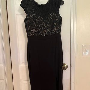 black laced homecoming dress